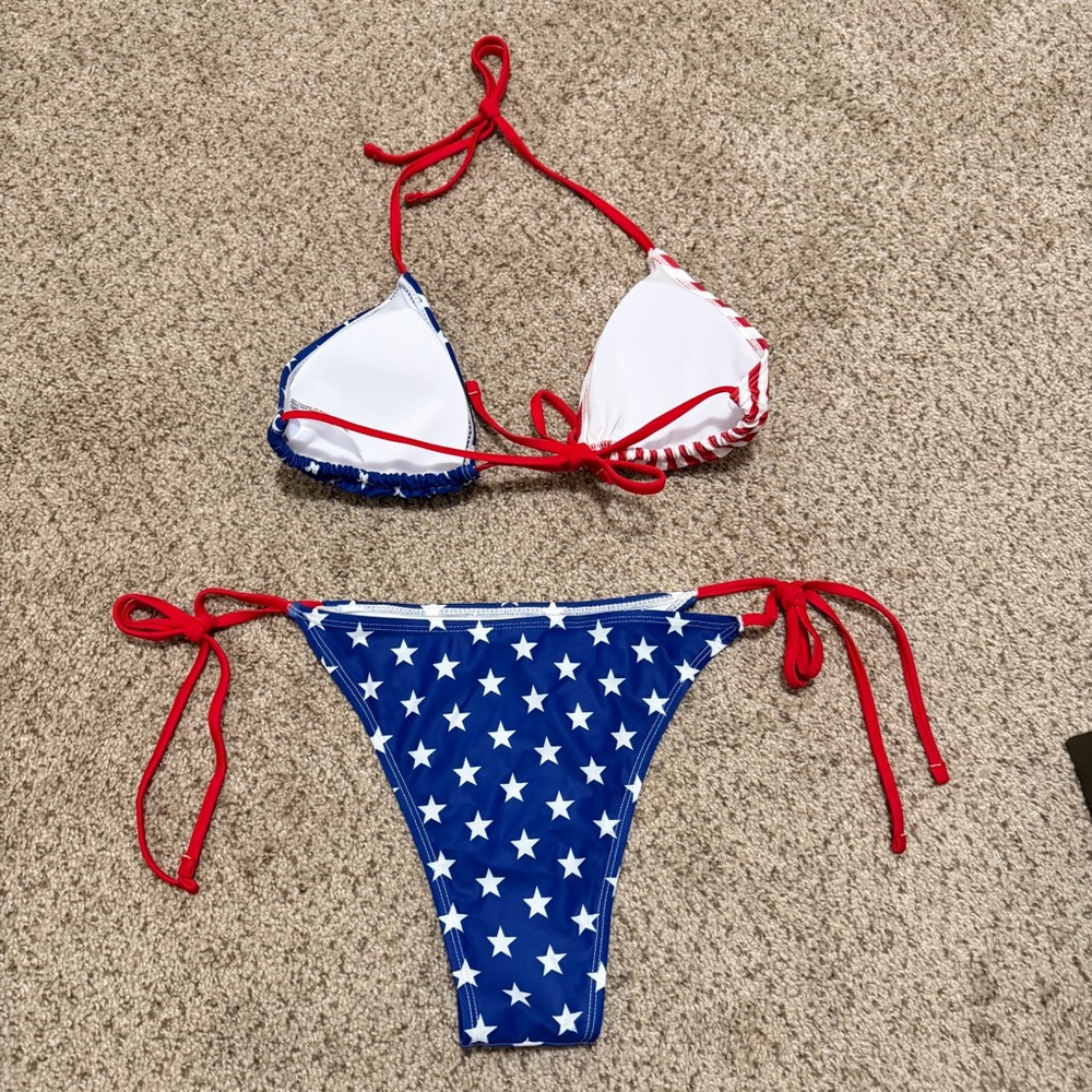 American Flag Patritotic Fourth of July swimsuit - Picture 5 of 5